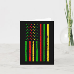 Tarjeta Bandera Afroamericana Para El Mes De La Historia N