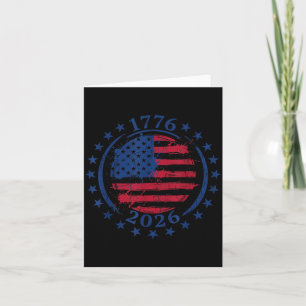 Tarjeta Bandera Americana 1776-2026 USA Hombres 250 Aniver