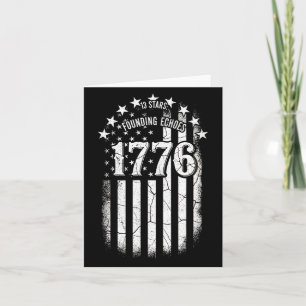 Tarjeta bandera americana 1776 betsy ross 13 estrellas usa