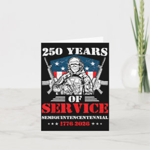 Tarjeta Bandera Americana 250 Años 4 de Julio 2026 1776 Ho