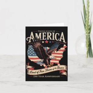 Tarjeta Bandera americana 4 de julio 1776