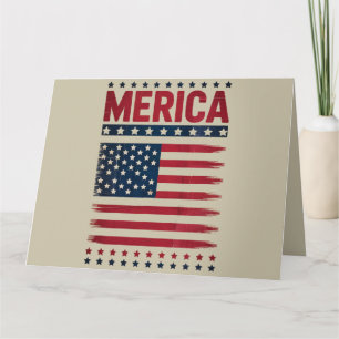 Tarjeta Bandera Americana 4 de Julio Merica