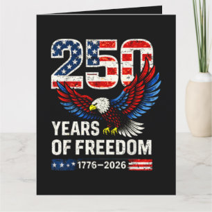 Tarjeta bandera americana aniversario 250 EE. UU.