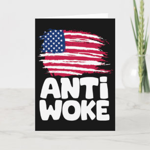 Tarjeta Bandera Americana Anti Woke Conservadora Republica