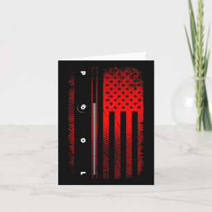 Tarjeta Bandera Americana Basbo Billiards Pool Player - Ne