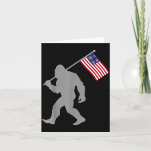 Tarjeta Bandera Americana Bigfoot Rojo Blanco Azul Patriót