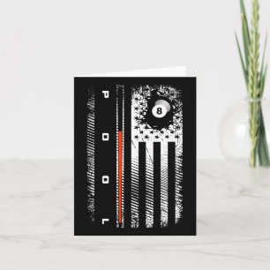 Tarjeta Bandera Americana Billiards Pool Player Appartal -