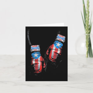 Tarjeta Bandera Americana Boxing Usa Glove Gym Boxer Fitne