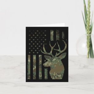Tarjeta Bandera Americana Camo Regalo De Caza De Patos Par
