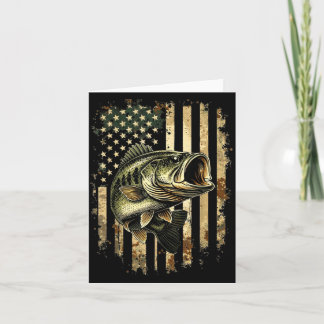 Tarjeta Bandera Americana Camuflaje De Pesca B Niño Hombre
