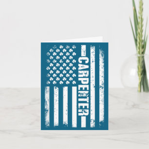 Tarjeta bandera americana carpintero día de san patricio t