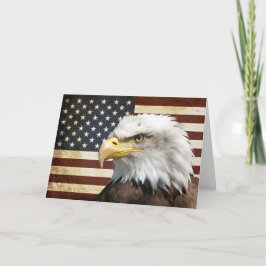 Tarjeta Bandera americana con Eagle