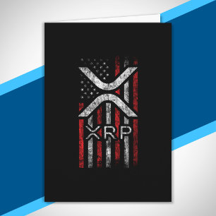 Tarjeta Bandera Americana - Criptodivisa de cifrado XRP