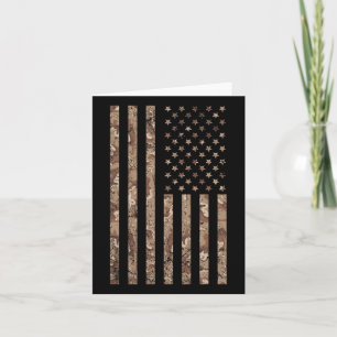 Tarjeta Bandera Americana De Camuflaje Militar 4 De Julio