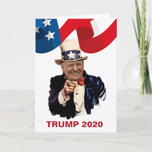 TARJETA BANDERA AMERICANA DE DONALD TRUMP 2020 (Anverso)