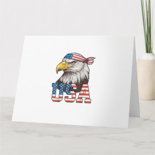Tarjeta Bandera Americana De EE. UU. Hombres Mujeres Niños