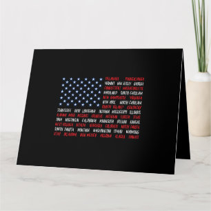 Tarjeta Bandera Americana de los Estados Unidos Todos los