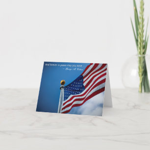 Tarjeta Bandera americana de los veteranos patrióticos del
