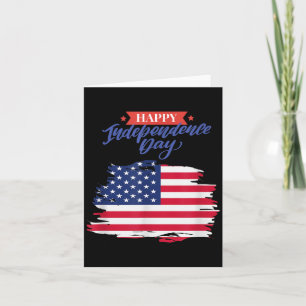 Tarjeta Bandera Americana Día de la Independencia 4 de Jul