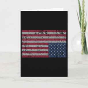 Tarjeta Bandera Americana Distorsionada al Revés Estados U