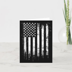 Tarjeta Bandera Americana Distorsionada Negra