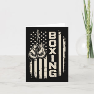 Tarjeta Bandera Americana Divertido luchador de boxeo guan