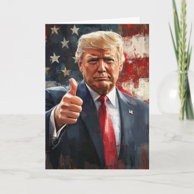 TARJETA BANDERA AMERICANA DONALD TRUMP MAGA (Anverso)