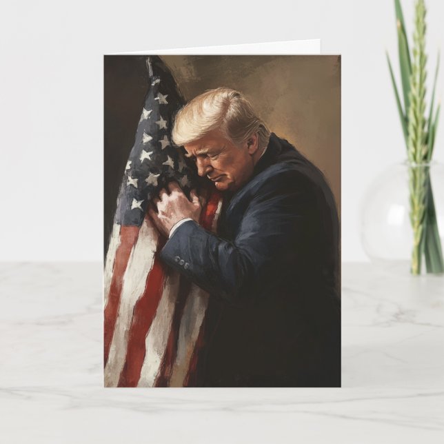TARJETA BANDERA AMERICANA DONALD TRUMP MAGA (Anverso)