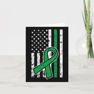 Tarjeta Bandera Americana Enfermedad del Riñón Salud Menta
