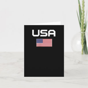 Tarjeta Bandera Americana Genial Patriótica Hombres Mujere