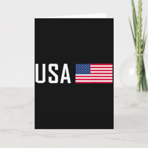 Tarjeta Bandera Americana Genial Patriótica Hombres Mujere
