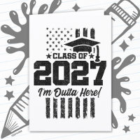 Bandera Americana Graduación Clase Superior 2027