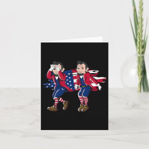 Tarjeta Bandera Americana Griddy de Lincoln 4 de Julio