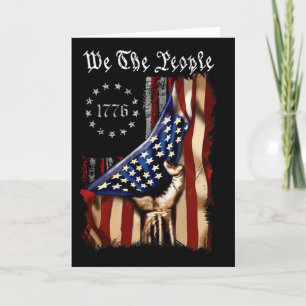 Tarjeta Bandera Americana Historia De Nosotros El Pueblo 1