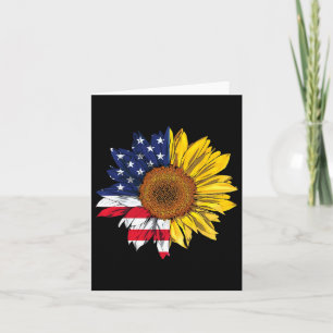 Tarjeta Bandera Americana Independencia Del Girasol 4 De J