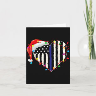 Tarjeta Bandera Americana Línea Azul Santa Sombrero Piojos