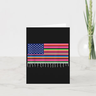 Tarjeta Bandera Americana Mexicana Usa Serape Cinco De May