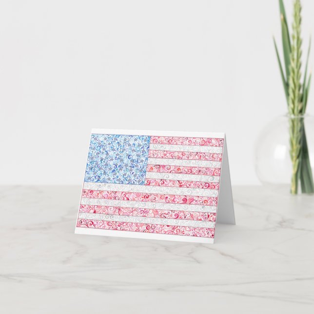 Tarjeta Bandera americana Notecards (Anverso)