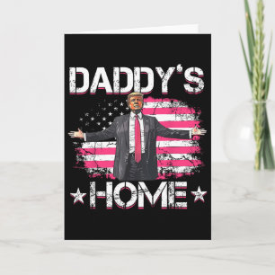 Tarjeta Bandera Americana Papá está en casa Trump 2024 Pat