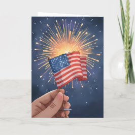 Tarjeta Bandera Americana Patriótica