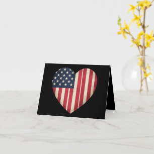 Tarjeta Bandera Americana Patriótica de EEUU Estrella Fran