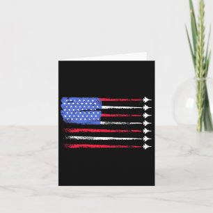 Tarjeta Bandera Americana Patriótica Del 4 De Julio De Jet