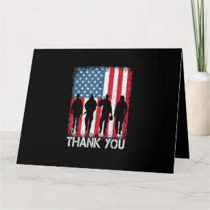 Tarjeta Bandera Americana Patriótica Gracias