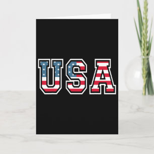 Tarjeta Bandera Americana Patriótica Para Hombres Mujeres