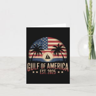 Tarjeta Bandera Americana Retro Golfo De Estados Unidos 20