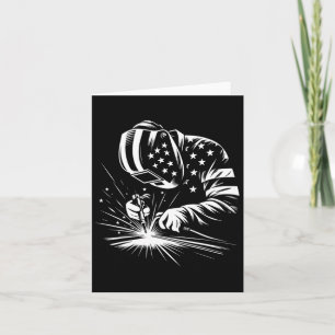 Tarjeta Bandera Americana Soldadora Estadounidense Patriot