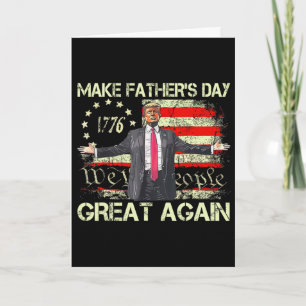 Tarjeta Bandera Americana Trump Haz que el Día del Padre S