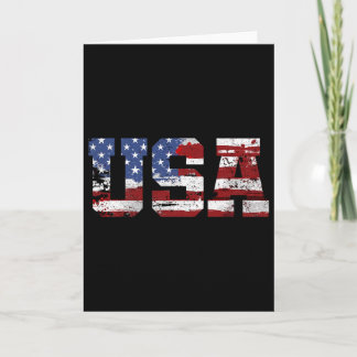 Tarjeta Bandera Americana Usa Estados Unidos De América Us