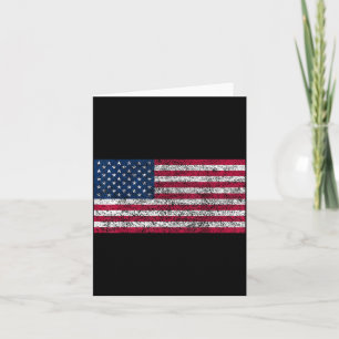Tarjeta Bandera Americana USA Negra Distorsionada Hombres