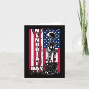 Tarjeta Bandera Americana Veterano Día de los Caídos Patri